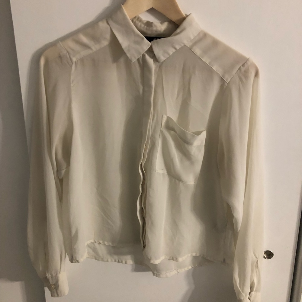 H&M White Sheer Blouse